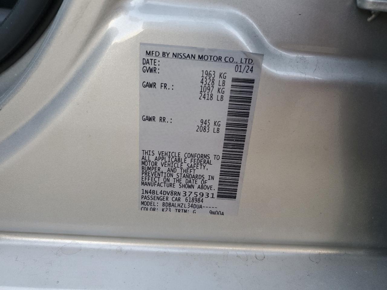 Nissan Altima Sv Image 11