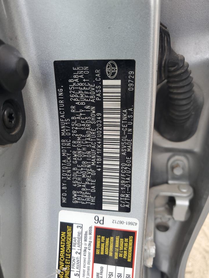 Toyota Camry Le Image 9